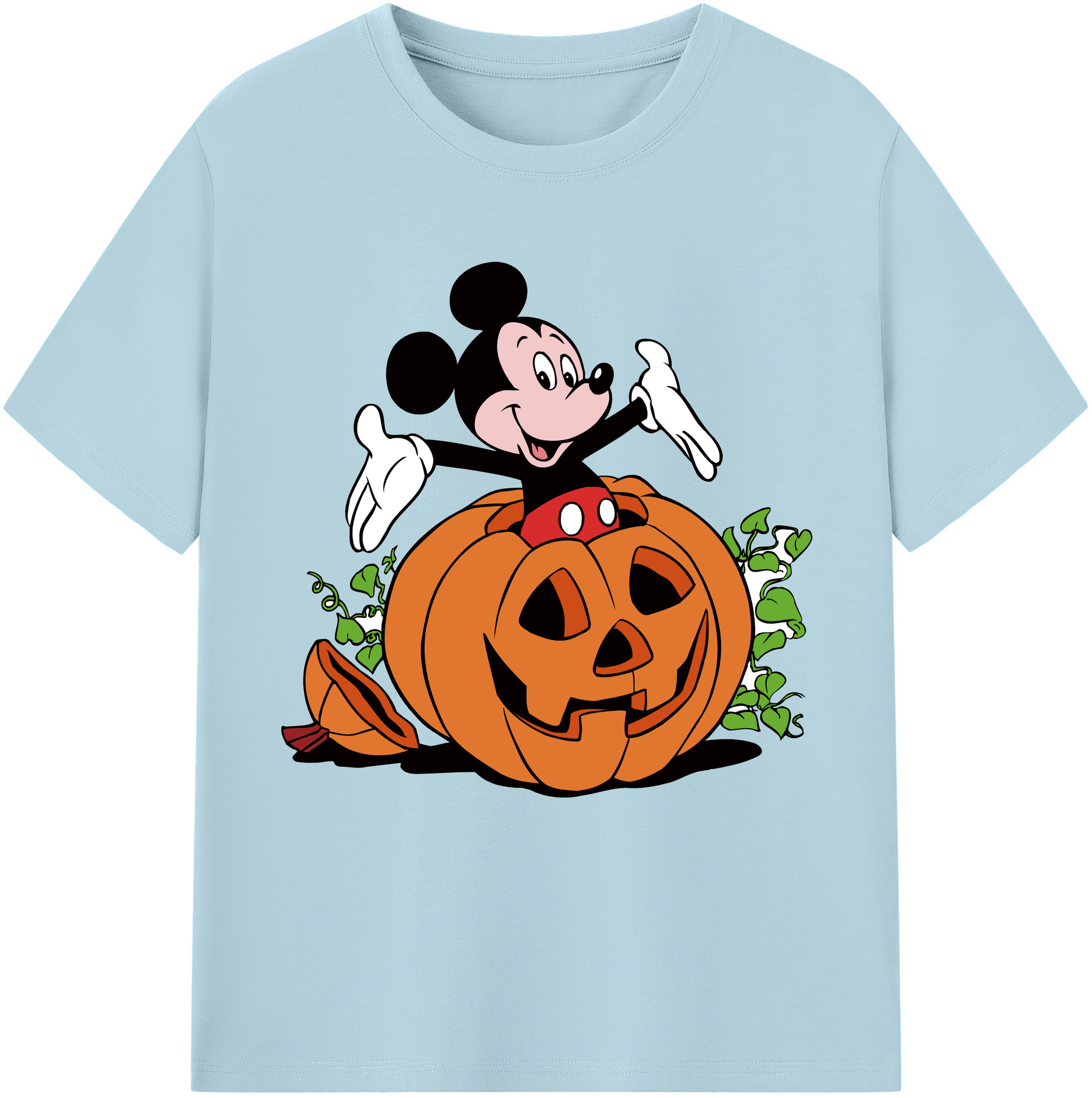 （画像用） ミッキーマウス Mickey Mouse 綿100％半袖Tシャツ（フロントプリント）